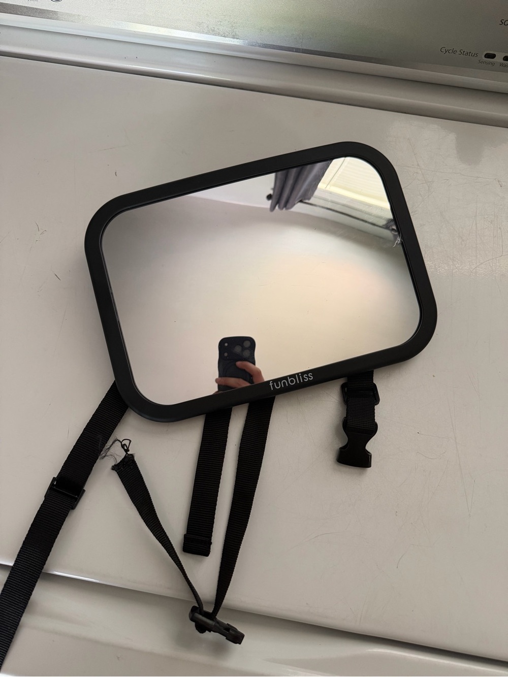 Funbliss Black Travel Backseat Mirror